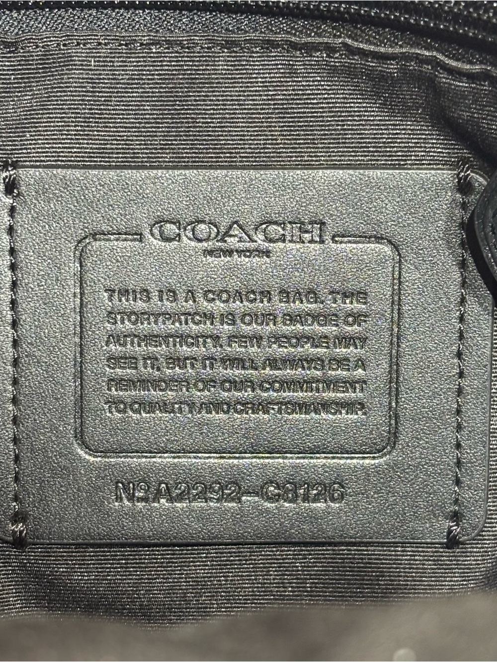 Coach Track Pack In Colorblock Signature Canvas C8126 Charcoal Denim Blue Pink - Picture 11 of 16